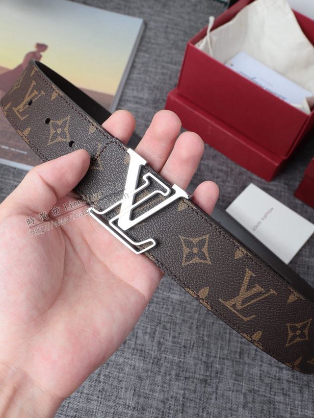 LV皮帶 經典LV腰帶系列 路易威登老花男士腰帶  xfp2108